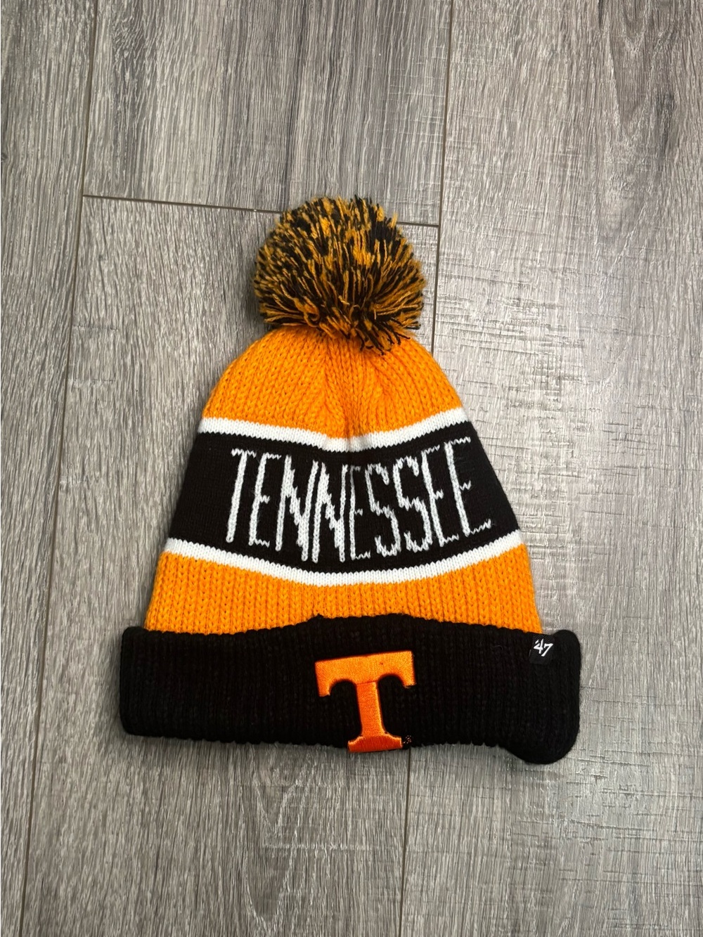 ’47 Brand Tennessee Volunteers Vols Pom Beanie Orange Black NCAA Unisex OS
